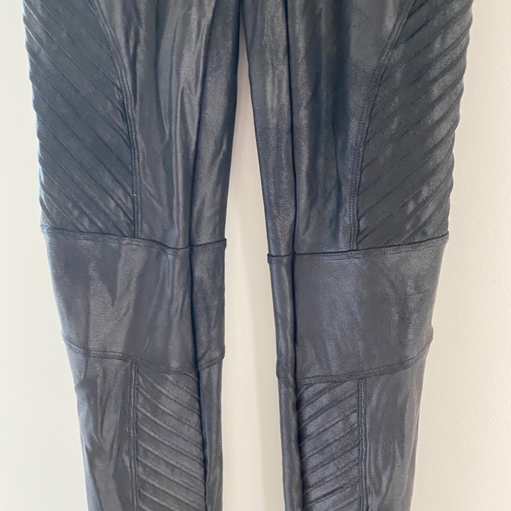 Spanx Faux Leather Moto Leggings